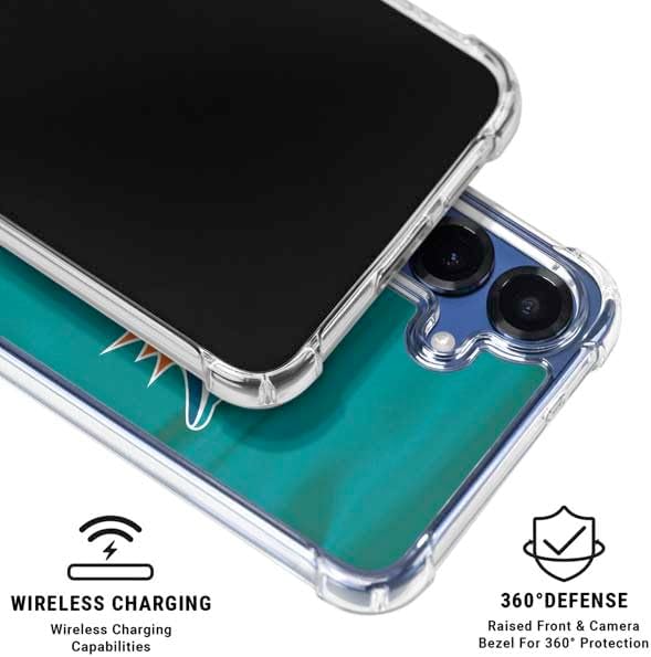 Skinit Clear Phone Case Compatible with Galaxy S25 - Officially Licensed NFL Miami Dolphins Design