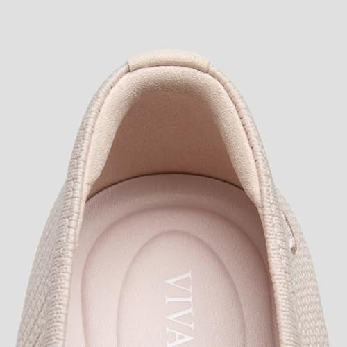 Image of VIVAIA Miley Women's Mary Jane Flats Shoe with Stylish 3 Laces Comfortable Square Toe Ballet Flats for Women Daily Outfit