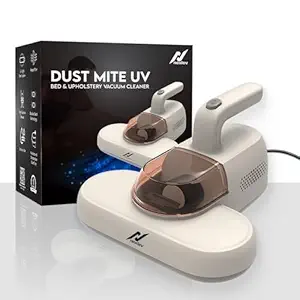 nexlev Dust Mite UV Bed/Sofa Vacuum | UV Light, Dehumidification, HEPA Filtration, Strong Double Beat & Suction | for Bed, Sofa, Pillow & Other Fabrics| 4M Extra Long Cord| Kills 99.9% Bacteria MR-01