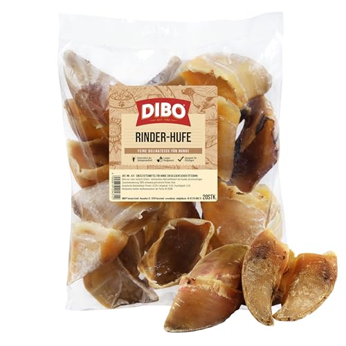 DIBO Zoccoli di manzo, sfusi, 20 pezzi, il piccolo snack o dolcetti per alimenti per cani, articoli da masticare di qualità senza prodotti chimici