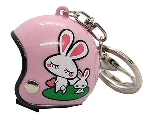 Llavero casco de moto deportivo con dibujos animados superhéroe, regalo, joyeria conejito Cover