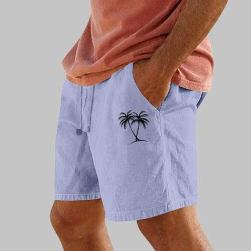 Beach Shorts for Men's 2025 Trendy Hawaiian Print Elastic Waist Beach Casual Swim Trunks Summer Short Sweatpant2