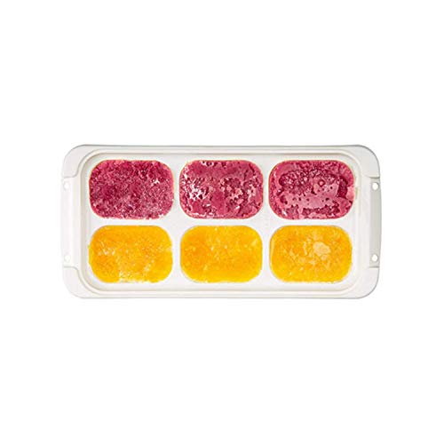 Prepworks Pks-735 Dishwasher Safe Half Cup 6 Serving Leftover Soup & Food Storage Freezer Pod Tray With Silicone Lid, Blue & White #TOP1