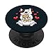Kawaii Miniatur Bullterrier Kuscheltier Herzen Hund PopSockets mit austauschbarem PopGrip