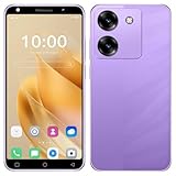 MsMga 4G Mobile Bon Marché, Affichage IPS de 5,0 Pouces, 16 Go ROM (SD à 128 Go), Android OS, Dual SIM Dual Caméras, Face ID Déverrouillage de Téléphones Cellulaires (Purple)