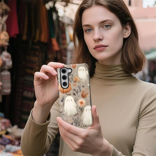 TAMEFOX Case for Samsung Galaxy S23 FE,Anti Drop Scratch Protective Phone Cover Case for Women Girl-Cute Ghostp Pumpkin - image 8