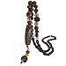 Yowablo Halskette Anhänger Nepal Buddhist Mala Perle Ethnischer Horn Fisch Langer Schmuck (H)