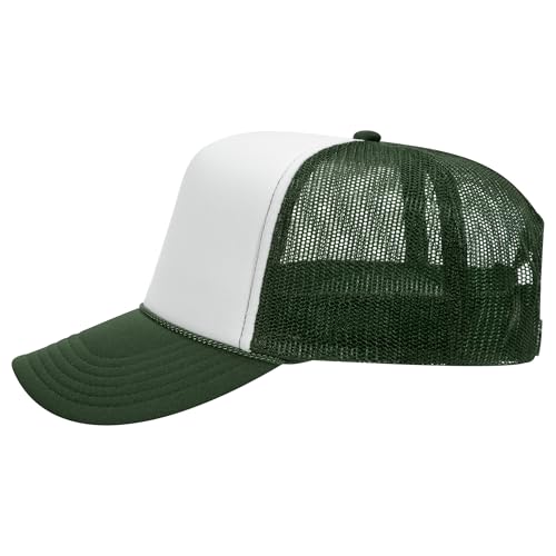 Image of OTTO Polyester Foam Front 5 Panel High Crown Mesh Back Trucker Hats in 97, Bulk, Wholesale
