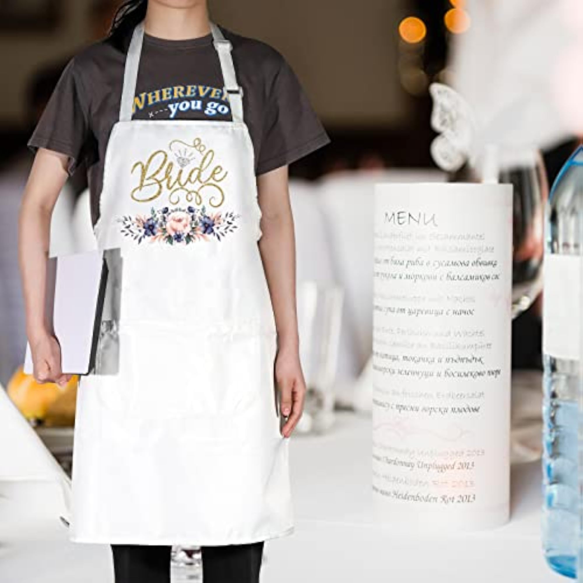 Bride Apron for Wedding Day, Bridal Shower Gift