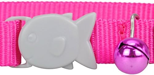 Red Dingo Plain Cat Collar, 12 mm, Neck Size 20-32 cm, Classic Hot Pink