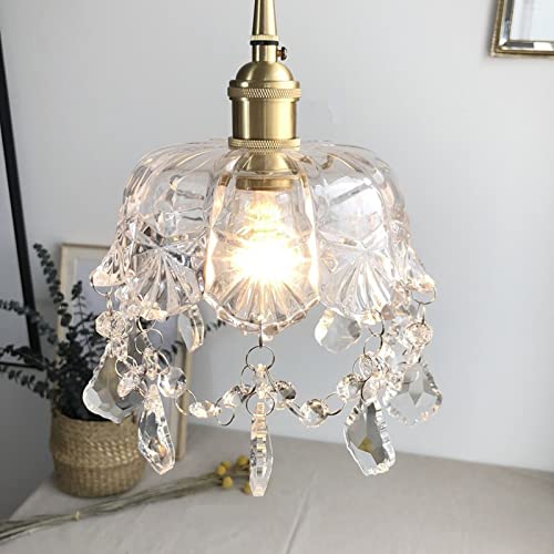 Lampes suspendues rétro postmodernes lustre verre laiton E27 - 4