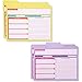 12-Pack Project File Folders with Tabs & Notes Section - Letter Size 9.5 x 11.5 in - 1/3-Cut Tab Dividers in 6 Pastel Colors - Durable Heavyweight Paper & Color-Coded Organization