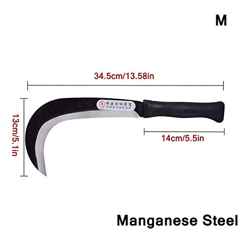 Z-fiber Japanischer Unkraut Sichel Kunststoffgriff mit Manganstahlklinge,M