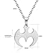 AOCHEE Superhero Batman Symbol Silver Necklace Fashion Animal Jewelry 18