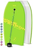 Own the Wave 37' Body Board Pack with Coiled Leash and Swim Flippers Leash - HDPE Slick Bottom and...