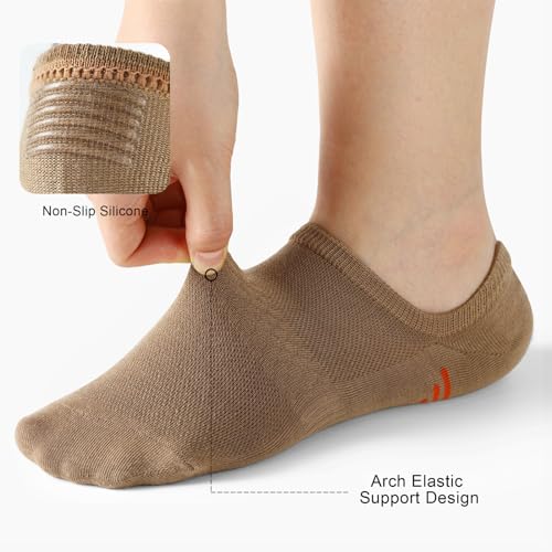 Image of Honeysea 7 Pairs No Show Socks for Women and Men - Low Cut Casual Ankle Athletic Non Slip With Multi Color