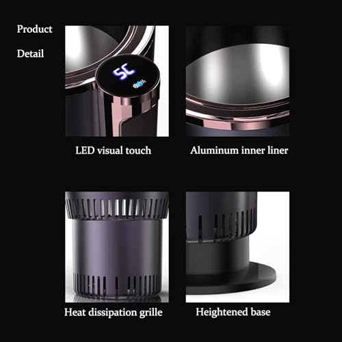 Image of Smart Car Heater & Colder Cups|Car Cup Holder|Quick Thermal Heating Cups|Car Refrigerator Quick Cooling Cups|Suitable for Most Cars (Purple+Aluminium Cup)