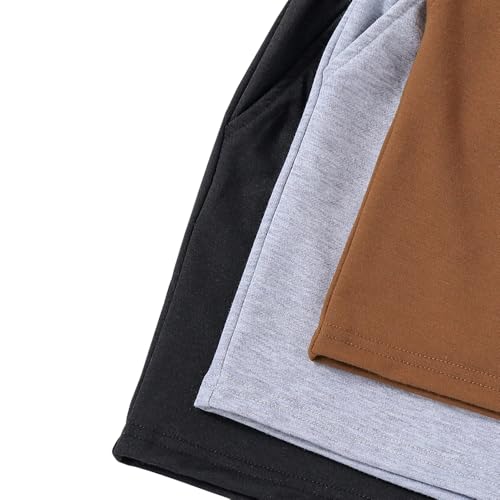 3 Pack Toddler Boy Shorts Pants Set-Cartoon Printed Slant Pocket Athletic Shorts-Kid Shorts with Drawstring(3-7 T)3