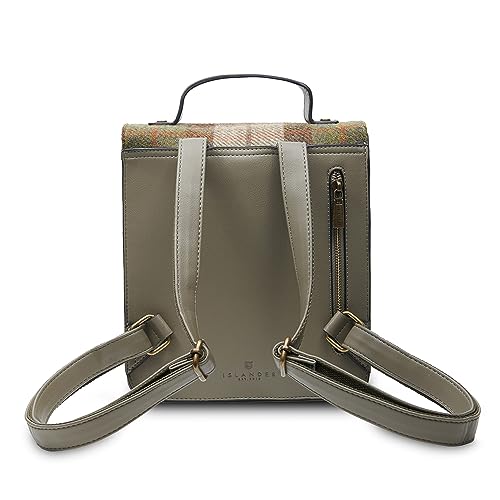Islander HarrisTweed The Calton Backpack, Chestnut Tartan4