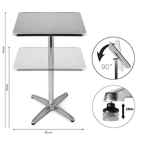 Table basse carrée pliable hauteur réglable pour restaurant et maison - 4