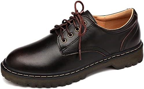 KANGFEINI Women’s Leather Lace Up Classic Vintage Leather Shoes Women’s Party Oxfords Dress Shoes