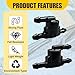 YoRise 2PCS Car Windshield Wiper Washer Check Valve, 3 Port Car Front Windshield Washer Nozzles Replaces OEM#85321-28020, Automotive Spray Jet Repair Accessories for SUV, Truck (Black)