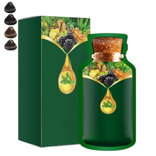 Plant Based Hair Dye, Gentle Plant-Based Quick-Use Hair Dye, Home For The Elderly And Young People To Accurately Cover Gray Hairs 10packs/Box (black)