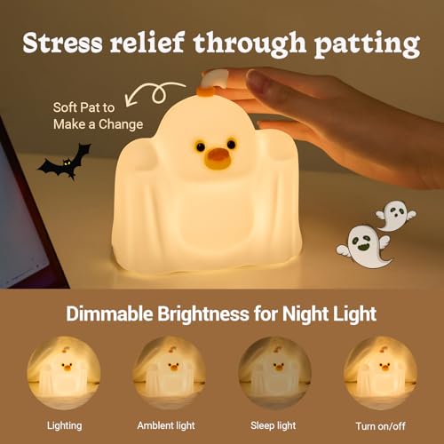 Lámpara de noche de silicona con diseño pato luz ajustable miniatura 4