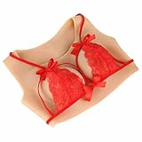[CRODRES] シリコーンの満たされた胸当て B-G のコップの現実的な擬似おっぱいのシリコーンの胸はトランスジェンダーのドラッグ女王の Cosplay のために形作ります,Color 3,B cup