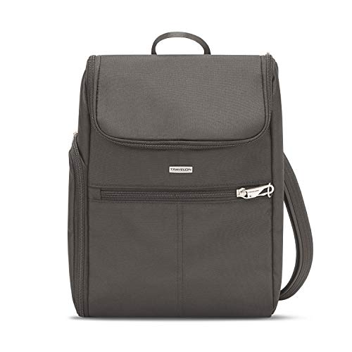 Travelon Anti-Theft-Classic Small Convertible Backpack, Gray, One Size