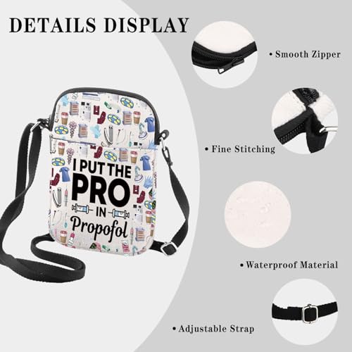 Anesthesia Gift CRNA Appreciation Gift I Put The Pro Crossbody Bag Nurse Anesthetist Gift3
