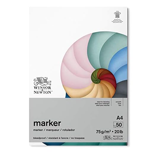 Winsor & Newton Bloc Papel rotuladores, Blanco, DIN A4