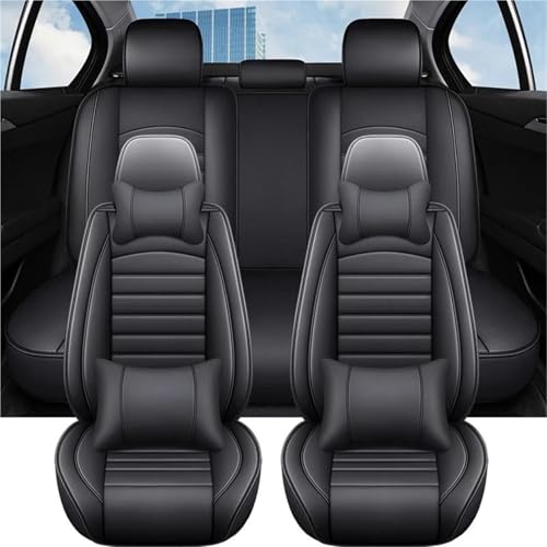 Ensemble housses de siège auto cuir noir confort voyage berline luxe