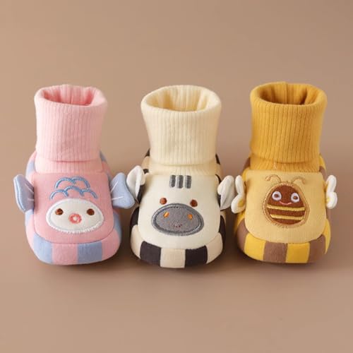 Infant Baby's Cute Cartoon Crawling Booties Shoes for 0-12 Months, Non-Slip Soft Shoe Socks Stay-On Baby Footwear3