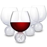 Ylnnlc conjunto de 4 taças de vinho tinto taças de vinho de cristal d