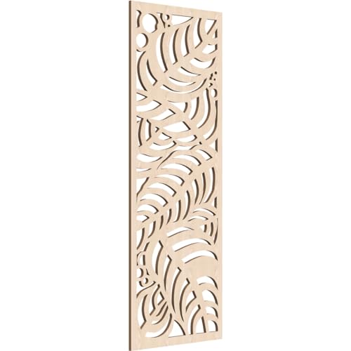 Image of 19 3 /8 inchW x 49 3 /8 inchH x 3 /8 inchT Mills Decorative Fretwork Wood Wall Panels, Red Oak