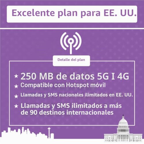 Tarjeta SIM EE. UU. 28 días para viajar conectado con llamadas ilimitadas 2