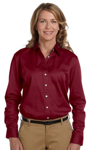Chestnut Hill Women's 32 Singles Long Sleeve Twill Button Down Dress Shirt CH500W