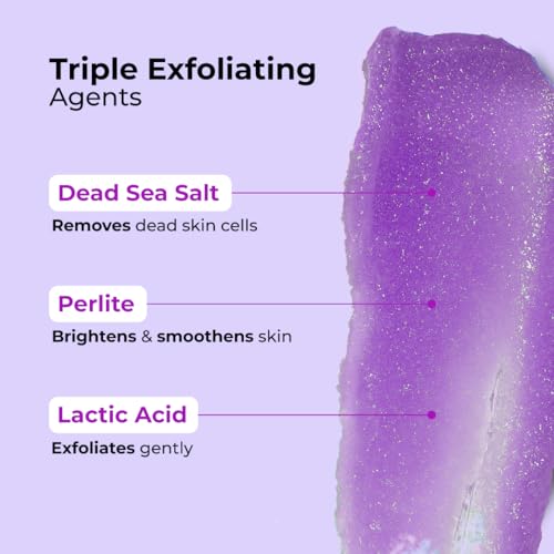 Image of Hula Hoop Exfoliating Body Scrub by Foxtale | Smoothes Skin & Fades Tan | Dead Sea Salt + Perlite + Lactic Acid | Prevents Strawberry Skin | Hydrates & Nourishes Skin Barrier