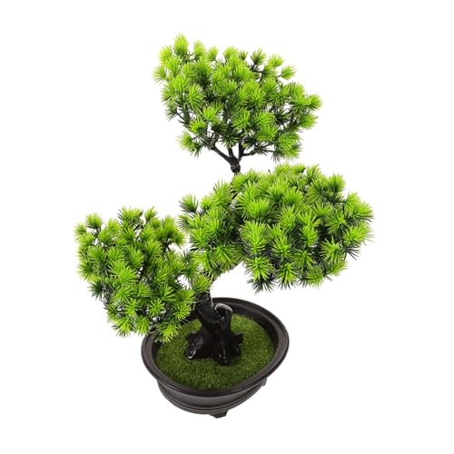 ULTECHNOVO Künstlicher Bonsai Baum Simulations Bonsai Gefälschte Topfpflanze Für Wohnzimmer Schlafzimmer Tisch Dekor Ohne Pflege Laubfall Leicht Zu Reinigen