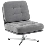 HOMCOM Sessel 360°Drehbarer Loungesessel mit Chenille-Optik, Breiter...