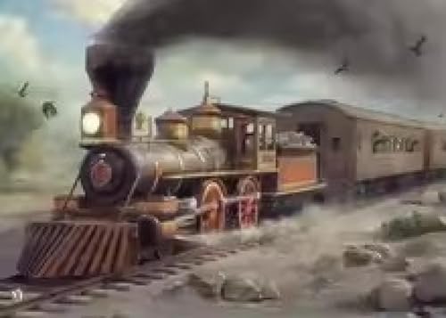 Train médiéval affiche sur toile pour déco salon et chambre à coucher - 3