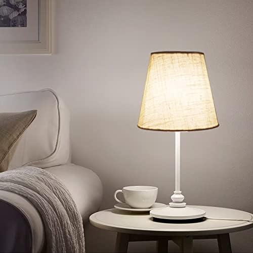 Sinta Lampshades Fabric Lampshade Ø5.5"/14cm Small Light Shade for E14/E27 Chandelier Upright Wall Lamp Small Table Lampshade Candle Light Lampshade,Linen