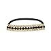 Casualfashion Ponytail Holder Stretchy Elastic Hair Tie Sparkling Crystal Rhinestone Hair Band Headband Hair Accessories for Women, 1Pcs (Gold Tone Black)