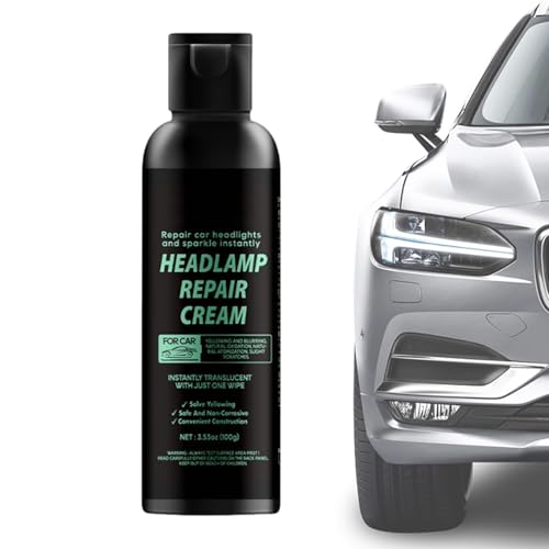 ヘッドライト修復業者、ヘッドライトクリーナー | 車両ヘッドランプ修理ローション,車用ヘッドライト補修ローション 車用ヘッドライト改修補修ローションツール 車用ヘッドライト改修補修ローション 100gホームガレージ修理店の使用のためのプロの天気耐性ヘッドラ