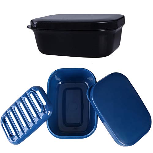 Paquete de 1 contenedor de viaje de jabón portátil estuche de jabón a prueba de fugas caja de jabón jabón negro - Imagen 9 de 19