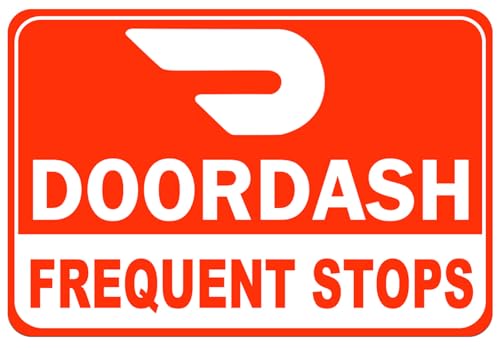 Image of Delivery Driver Magnets for Car - Frequent Stops Removable Magnet Set - Reflective Delivery Magnetic Car Door and Bumper Sign - Weather-Resistant 11.8 x 8 inch (Red-White 1 pack)
