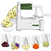 Spiralizer 5-Blade Vegetable Slicer, Strongest-and-Heaviest Spiral Slicer, Best Veggie Pasta Spaghetti Maker for Keto/Paleo/Gluten-Free, Comes with 4 Recipe Ebooks (Renewed)