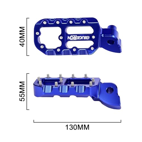 Image of JFG RACING Dirt Bike Foot Pegs,Forged 6063 Aluminum CNC Rest Pedal Footpegs for YZ65 18-26 /YZ85 02-26 /YZ125 97-26 /YZ250 98-26 /YZ250F 01-22 /WR250F 01-24 /YZ450F 03-22 /WR450F 03-26 /YZ125X YZ250X-Blue