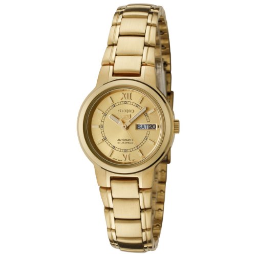 [ZCR[]Seiko rv 5 Automatic Gold Dial Gold-Tone Stainless SYME58 fB[X [sAi]